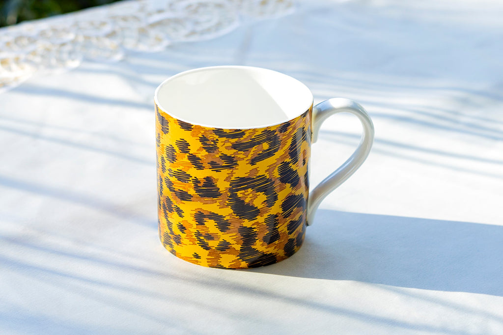 Jaguar Print Bone China Mug