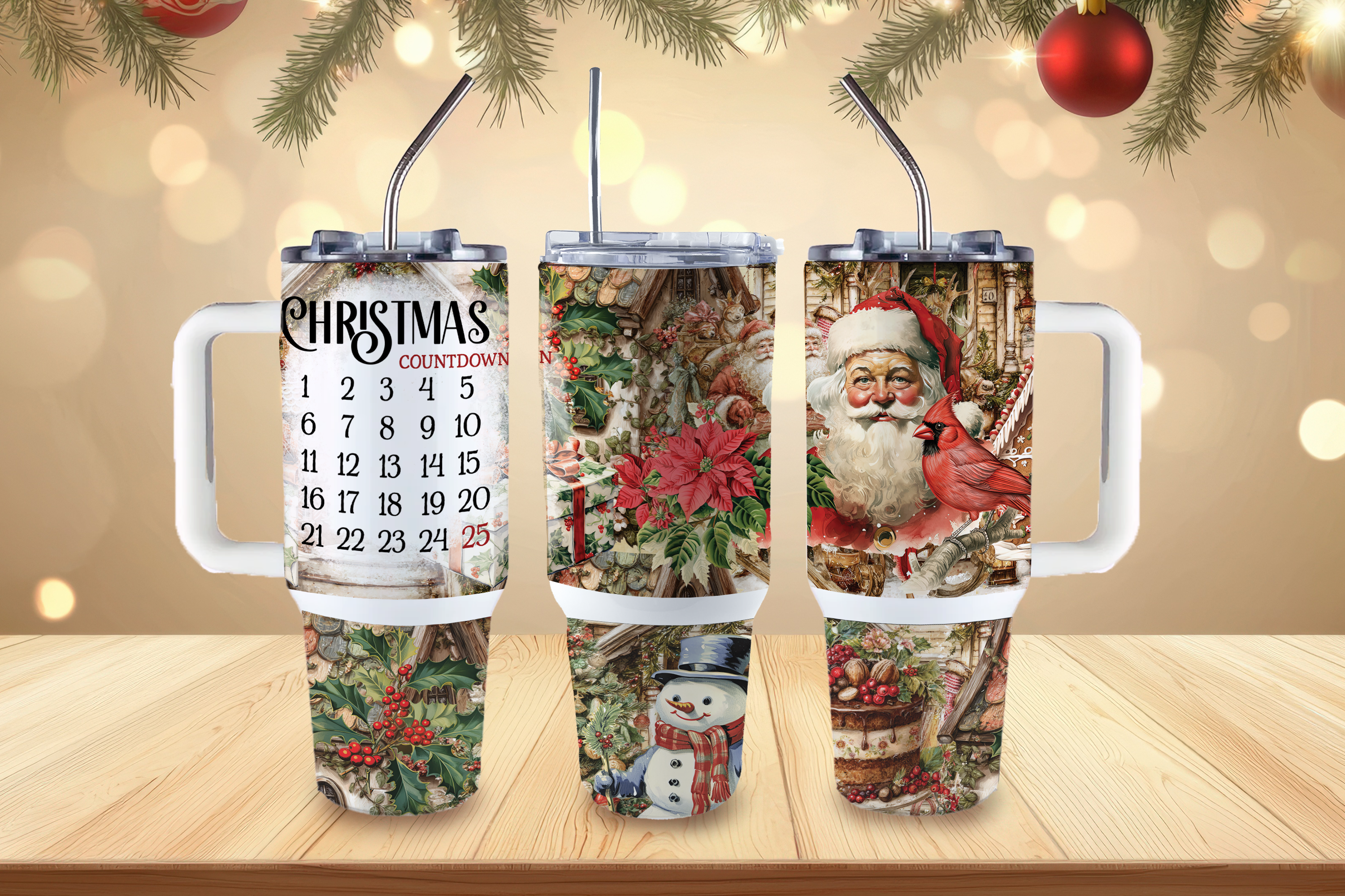 Assorted Ready to Press Sublimation Tumbler Prints (12 Pack) - Holiday 2025