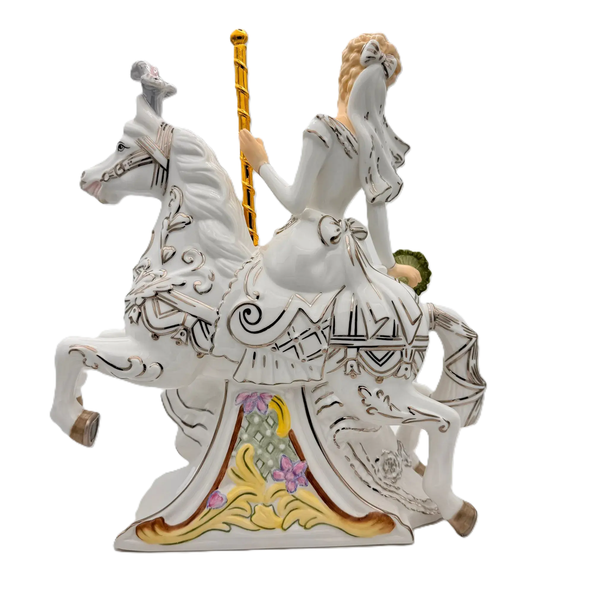 English Ladies Carnival Series Carousel Bride Figurine Blonde