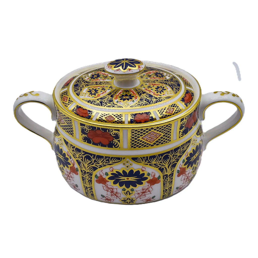 Royal Crown Derby Imari 1128 Covered Sugar Bowl