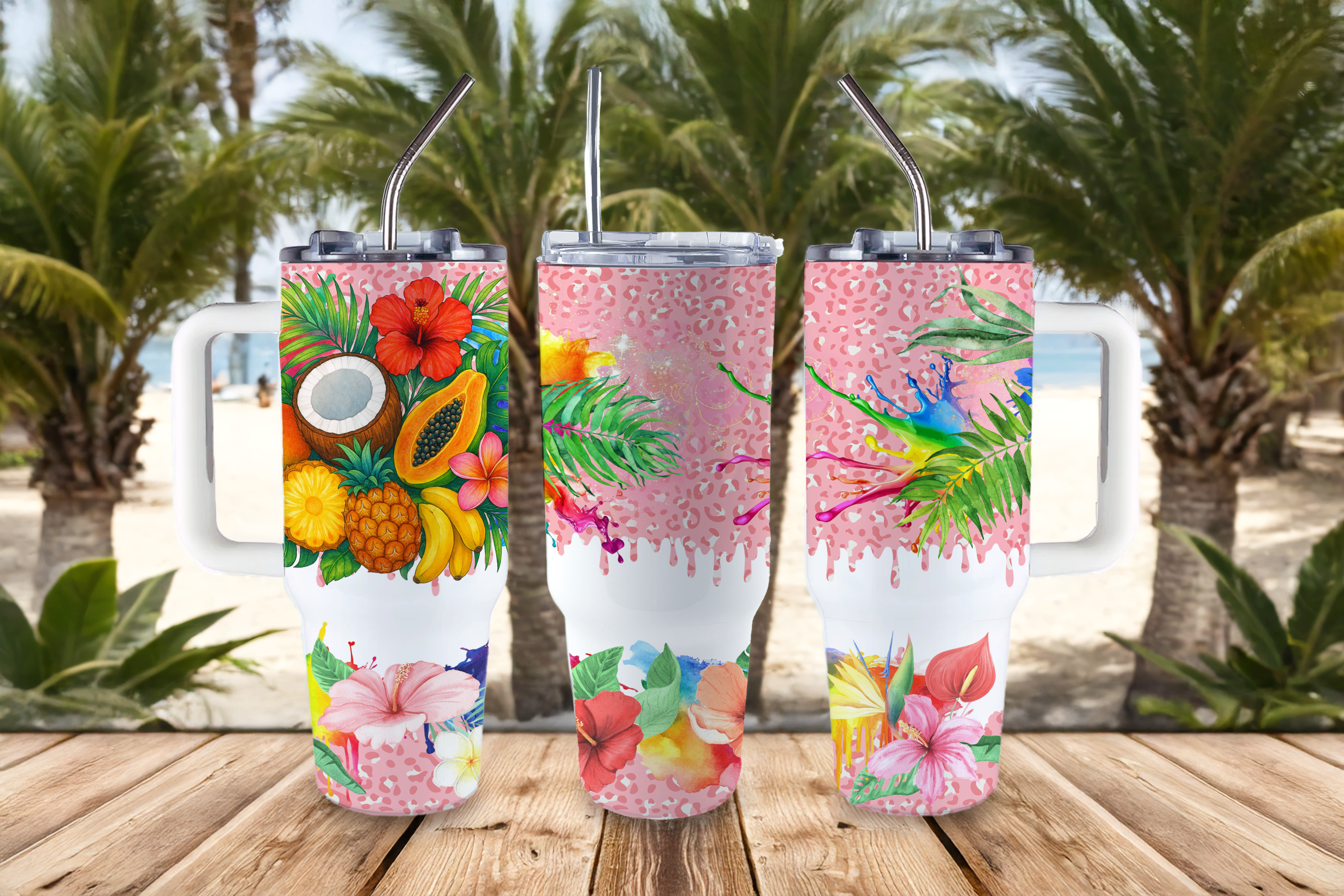 Digital Sublimation Designs - Summer Tumbler Wraps