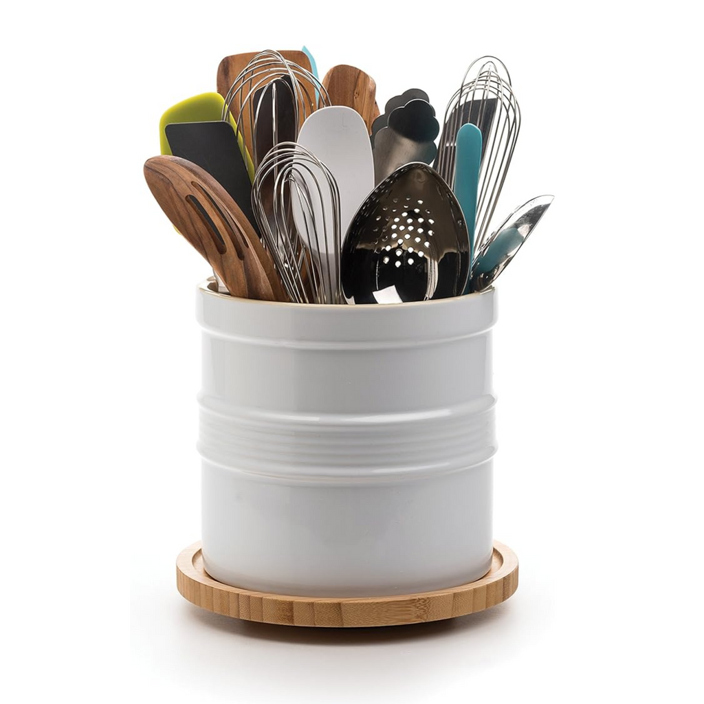 Bamboo Tool Crock Turntable
