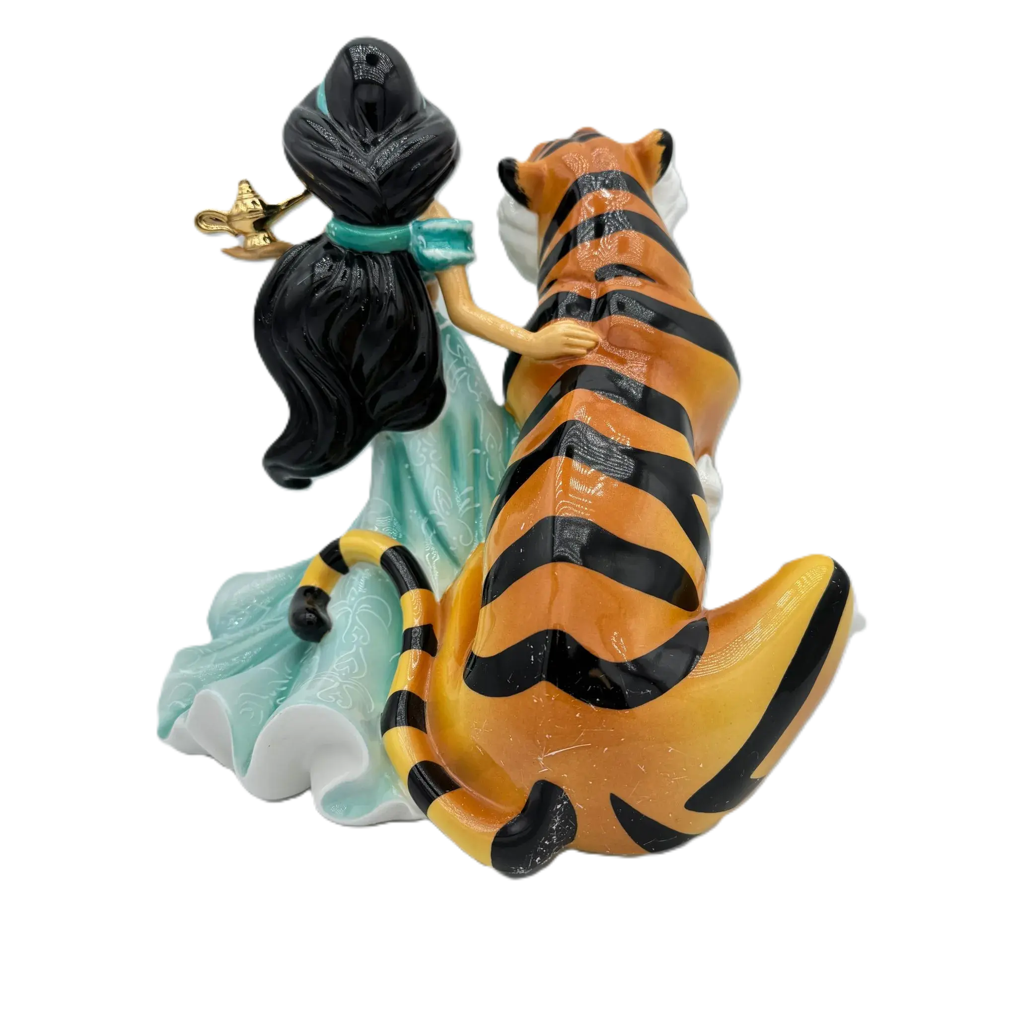 English Ladies Disney Aladdin Princess Jasmine & Rajah Figurine