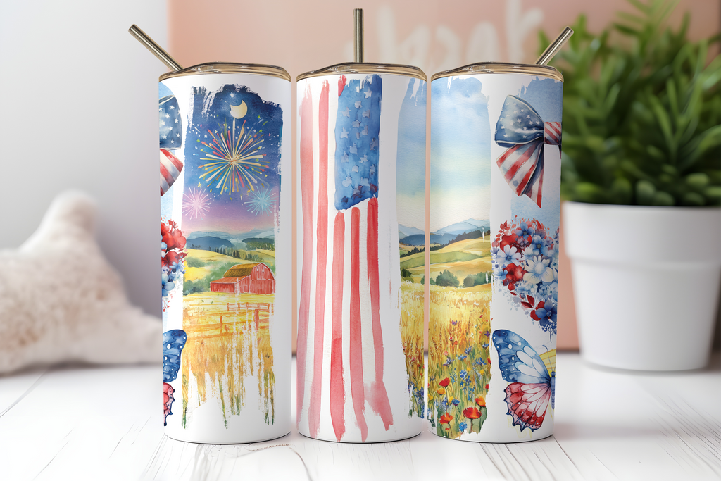 Digital Sublimation Designs - Fourth of July Tumbler Wraps