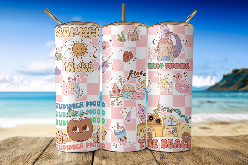 Digital Sublimation Designs - Summer Tumbler Wraps