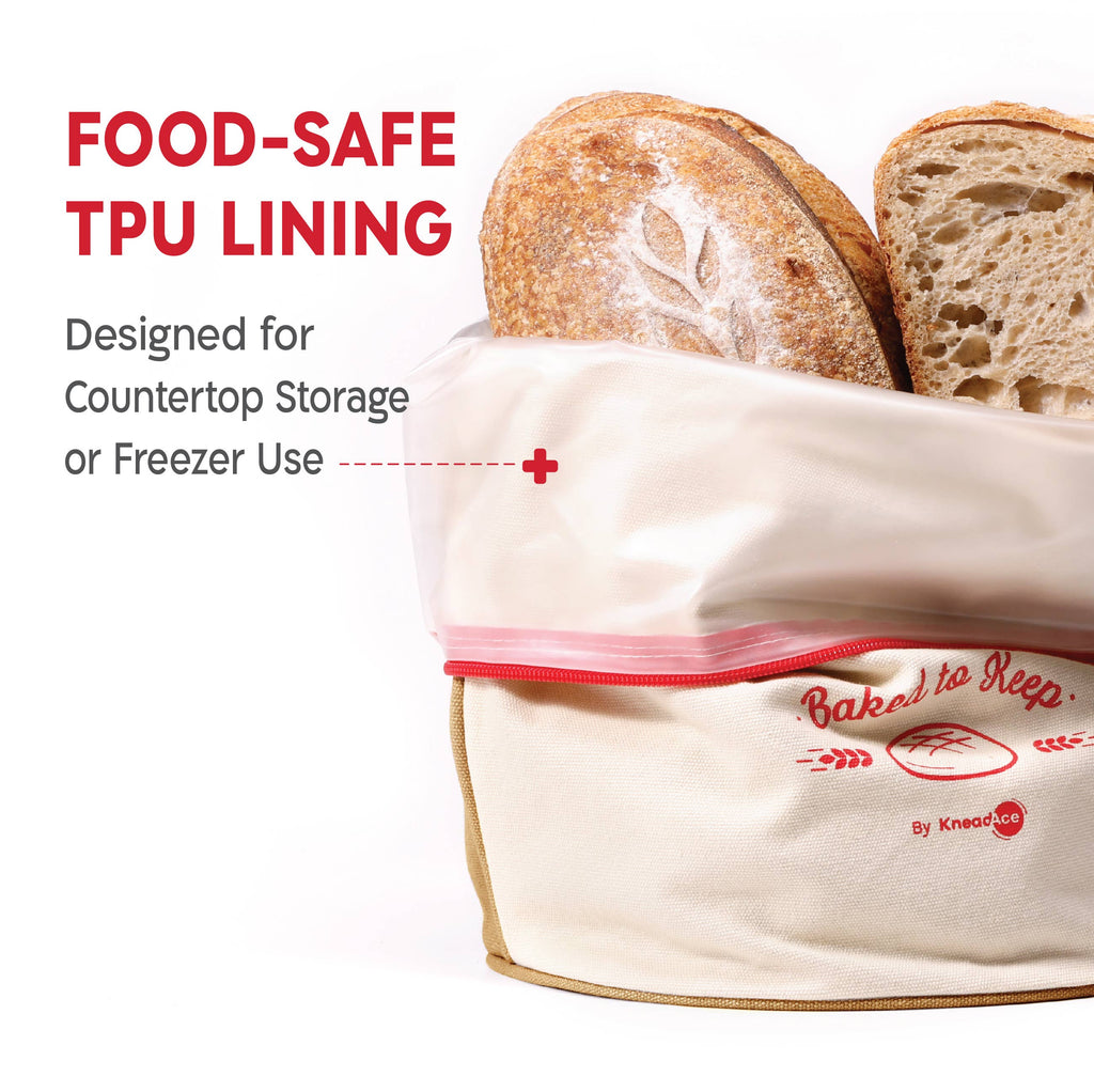 KneadAce Bread Bag: Beige / Off-White