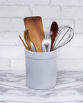 Stoneware Utensil Holder, White