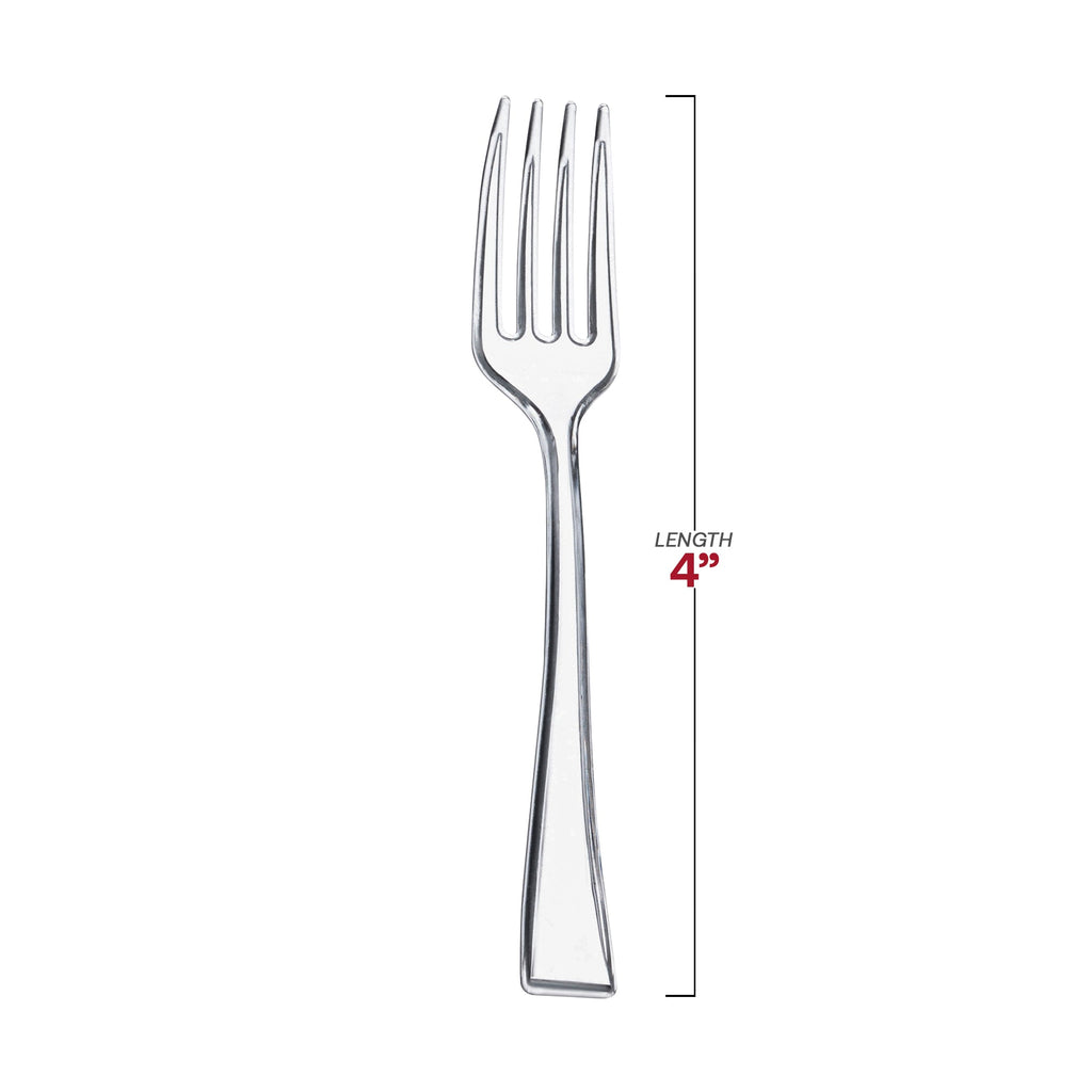 Clear Mini Plastic Disposable Tasting Forks