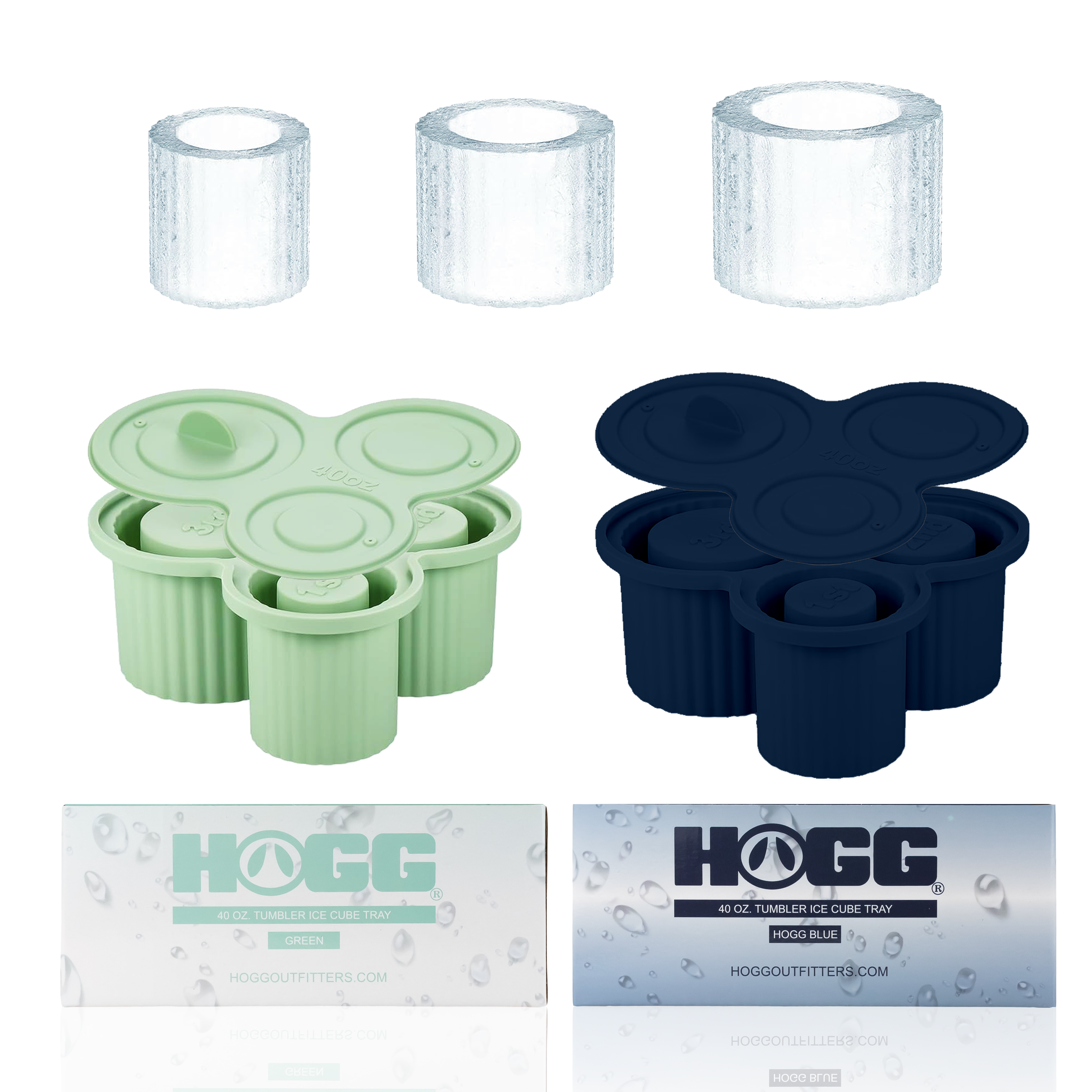 Tumbler Ice Cube Tray - Silicone Ice Mold W/ Lid