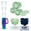 Tumbler Ice Cube Tray - Silicone Ice Mold W/ Lid