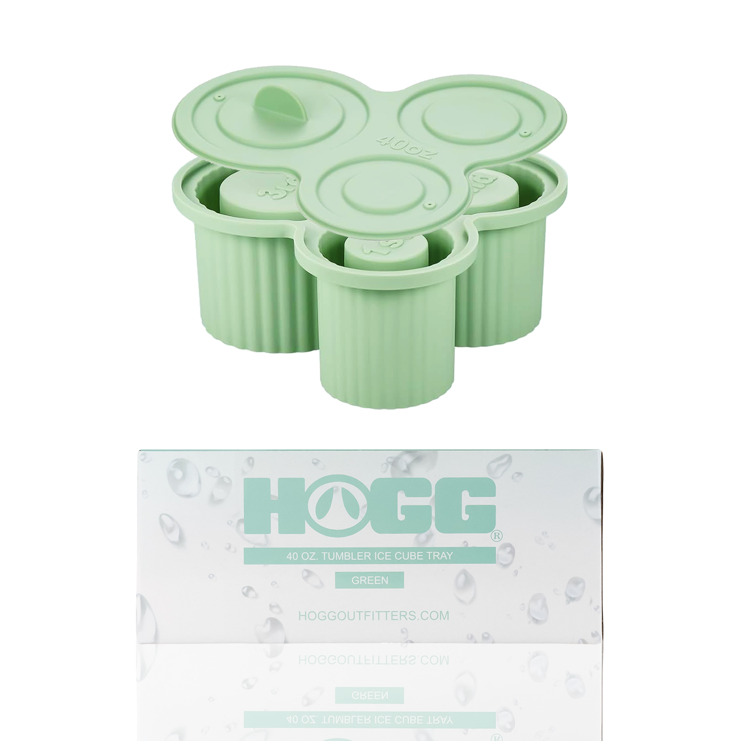 Tumbler Ice Cube Tray - Silicone Ice Mold W/ Lid