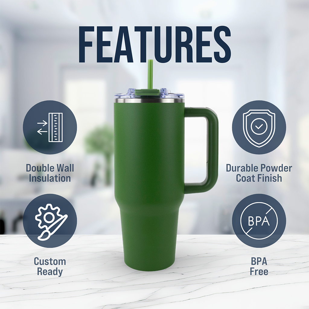 40oz Powder Coated Big Swig Tumbler