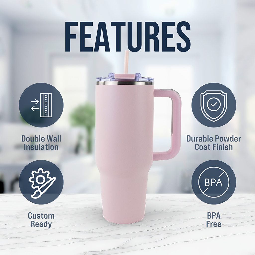 40oz Powder Coated Big Swig Tumbler Case (24 Units)