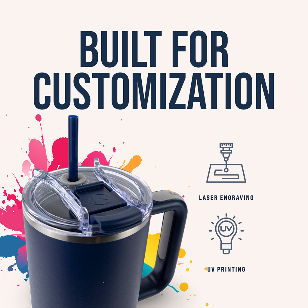 40oz Powder Coated Big Swig Tumbler Case (24 Units)