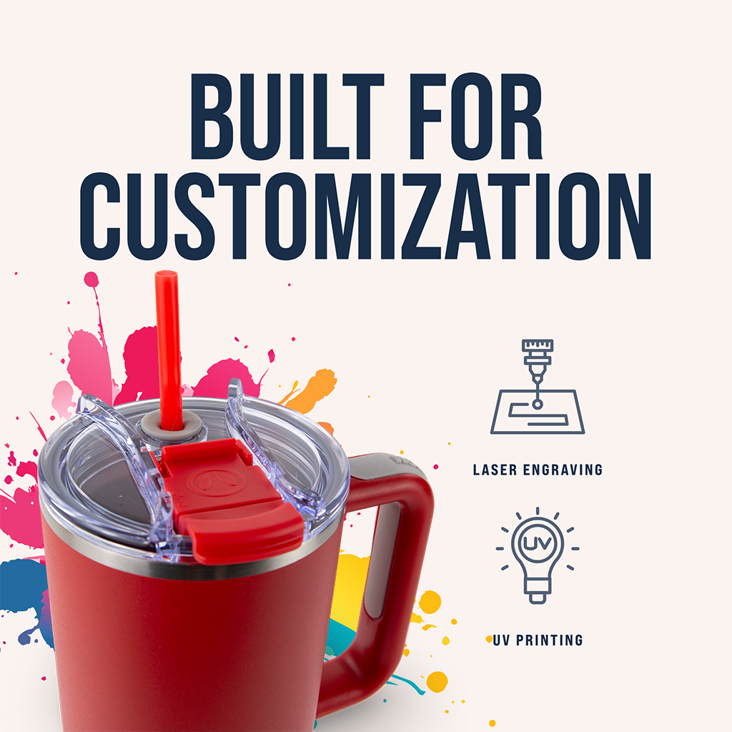 40oz Powder Coated Big Swig Tumbler Case (24 Units)