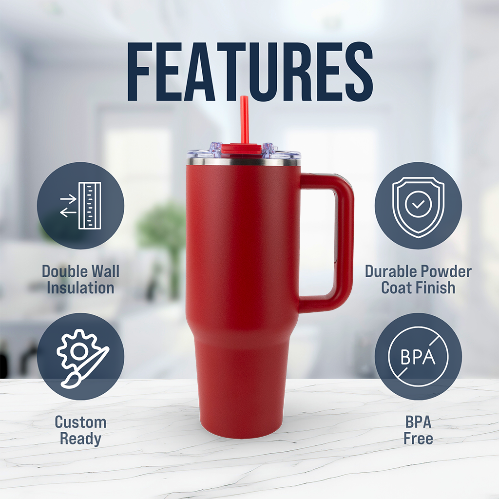 40oz Powder Coated Big Swig Tumbler
