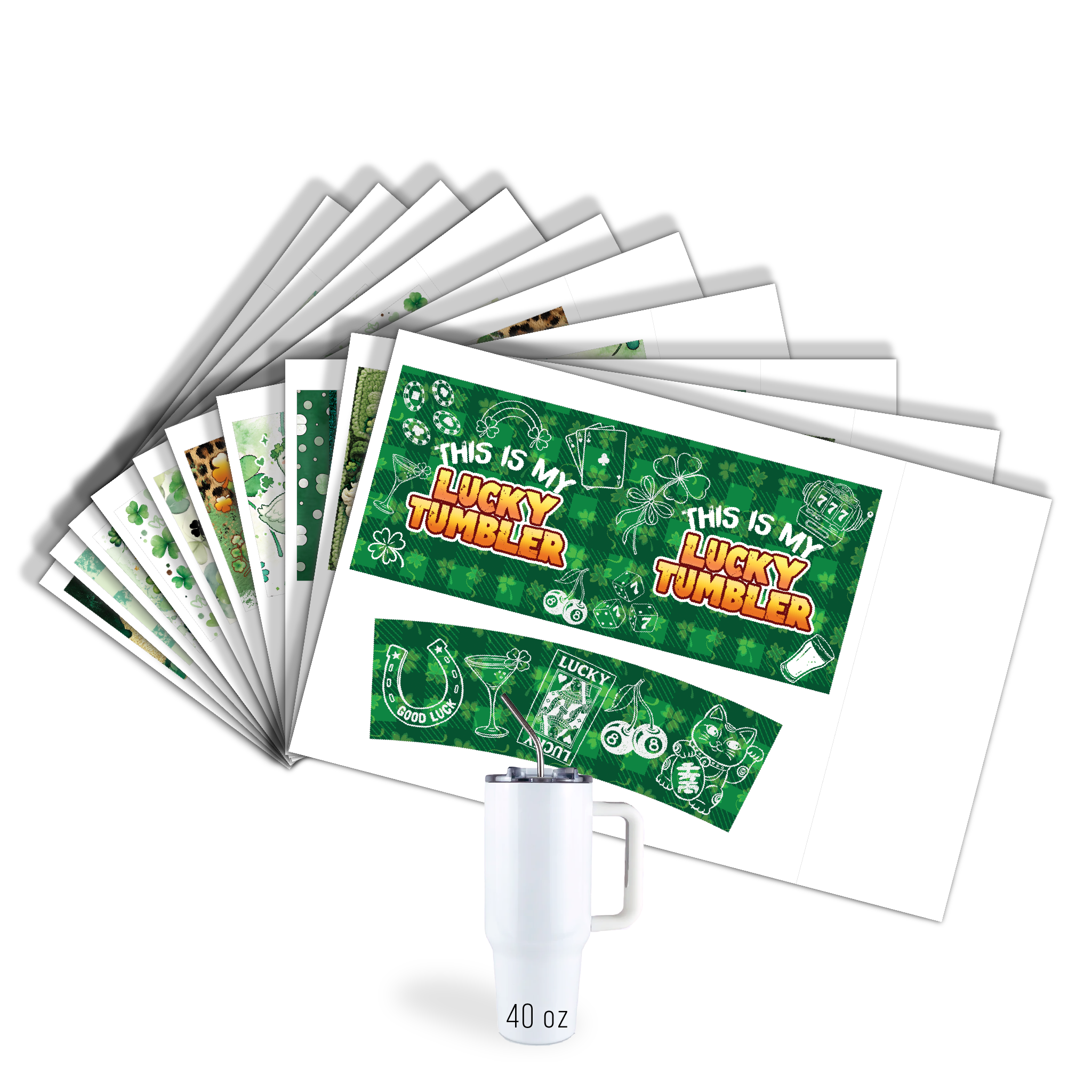 Digital Sublimation Designs - St. Patricks Day Collection Tumbler Wraps