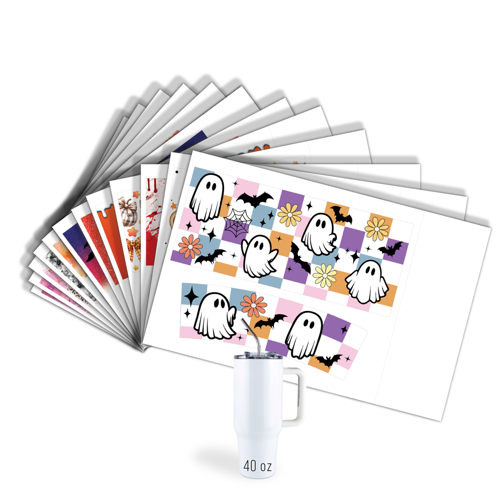 Assorted Ready to Press Sublimation Tumbler Prints (12 Pack) - Halloween 2
