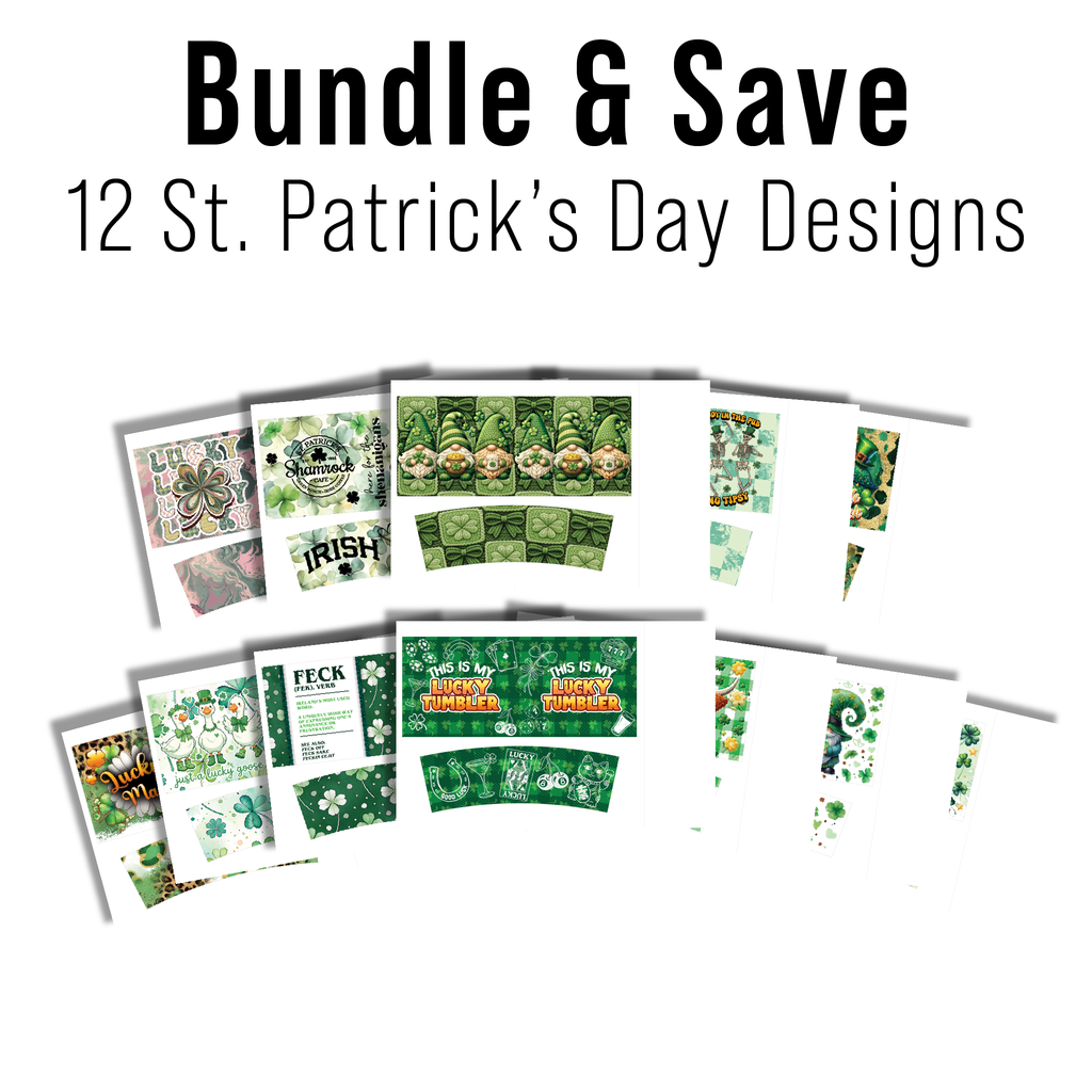 Digital Sublimation Designs - St. Patricks Day Collection Tumbler Wraps