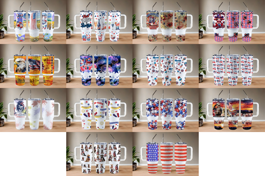 Digital Sublimation Designs - Fourth of July Tumbler Wraps