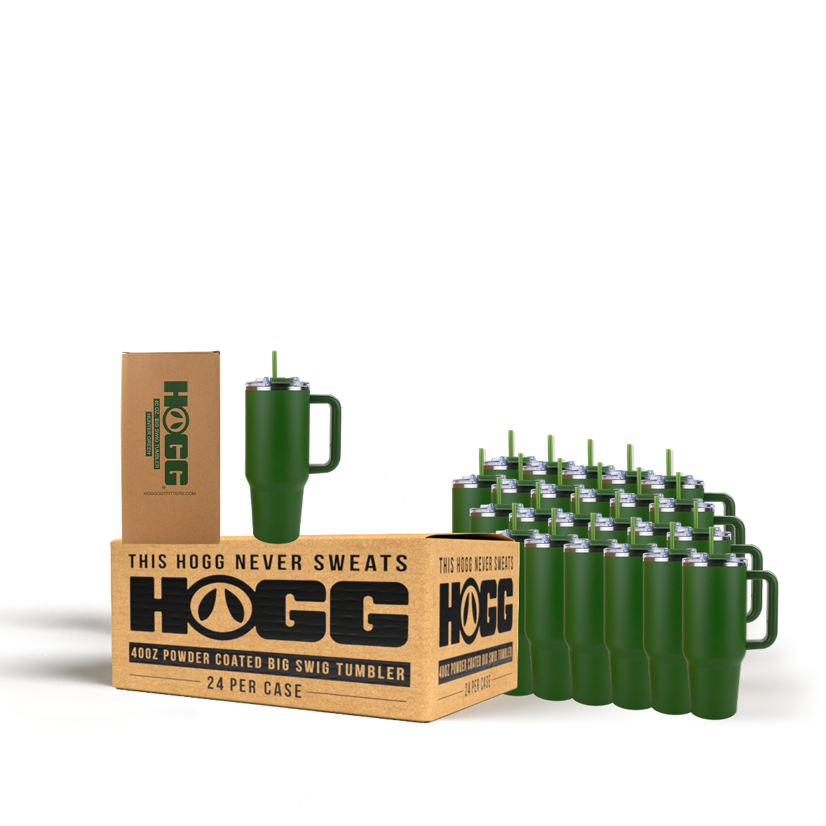 40oz Powder Coated Big Swig Tumbler Case (24 Units)