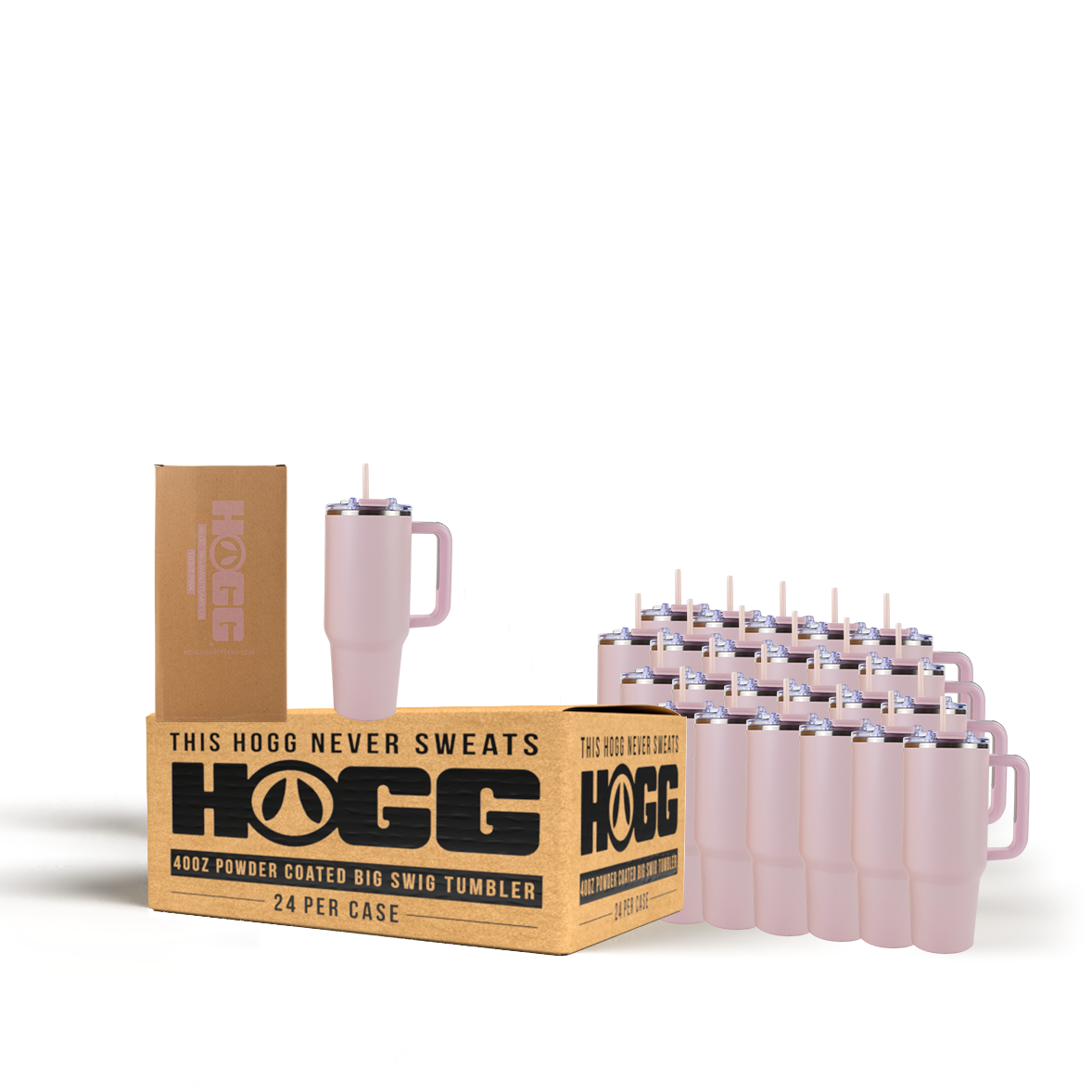 40oz Powder Coated Big Swig Tumbler Case (24 Units)