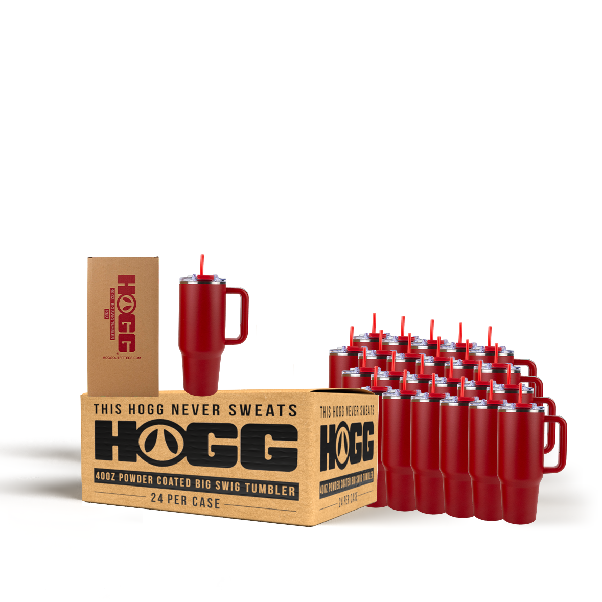40oz Powder Coated Big Swig Tumbler Case (24 Units)