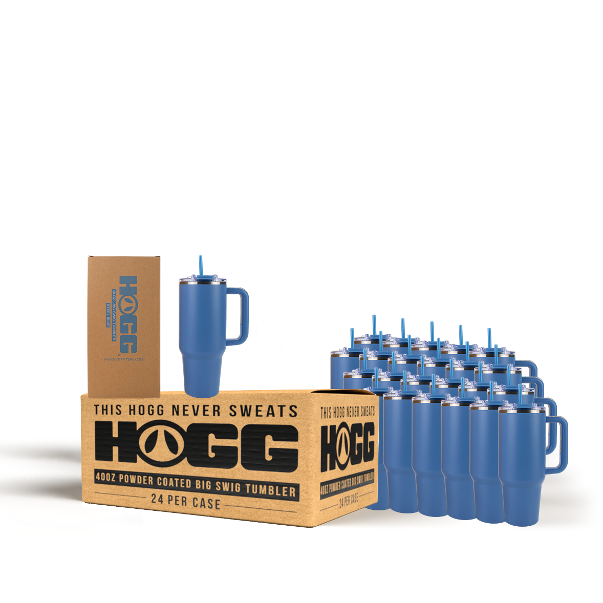40oz Powder Coated Big Swig Tumbler Case (24 Units)