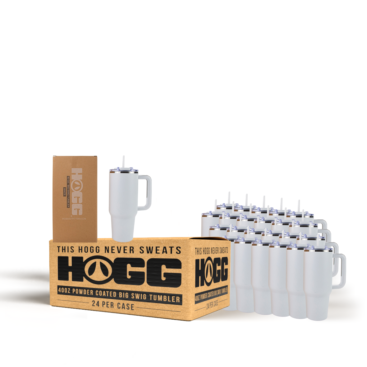 40oz Powder Coated Big Swig Tumbler Case (24 Units)
