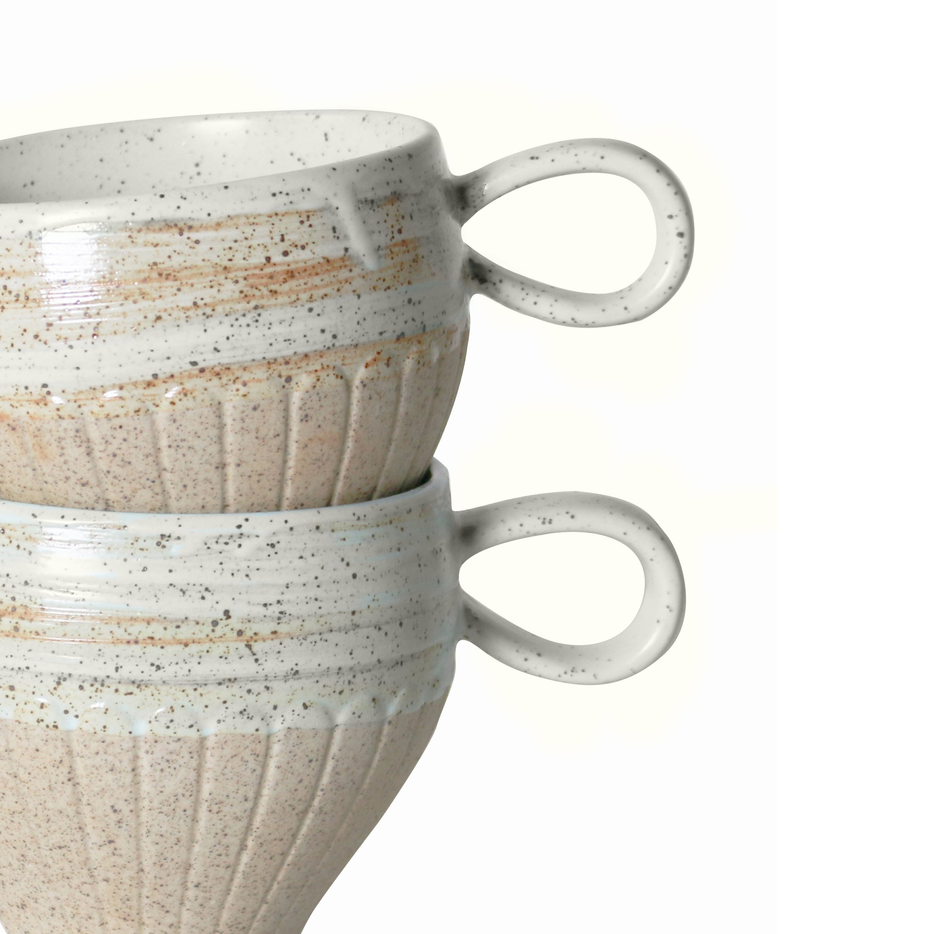 Set of 2 Ceylon Mugs / White