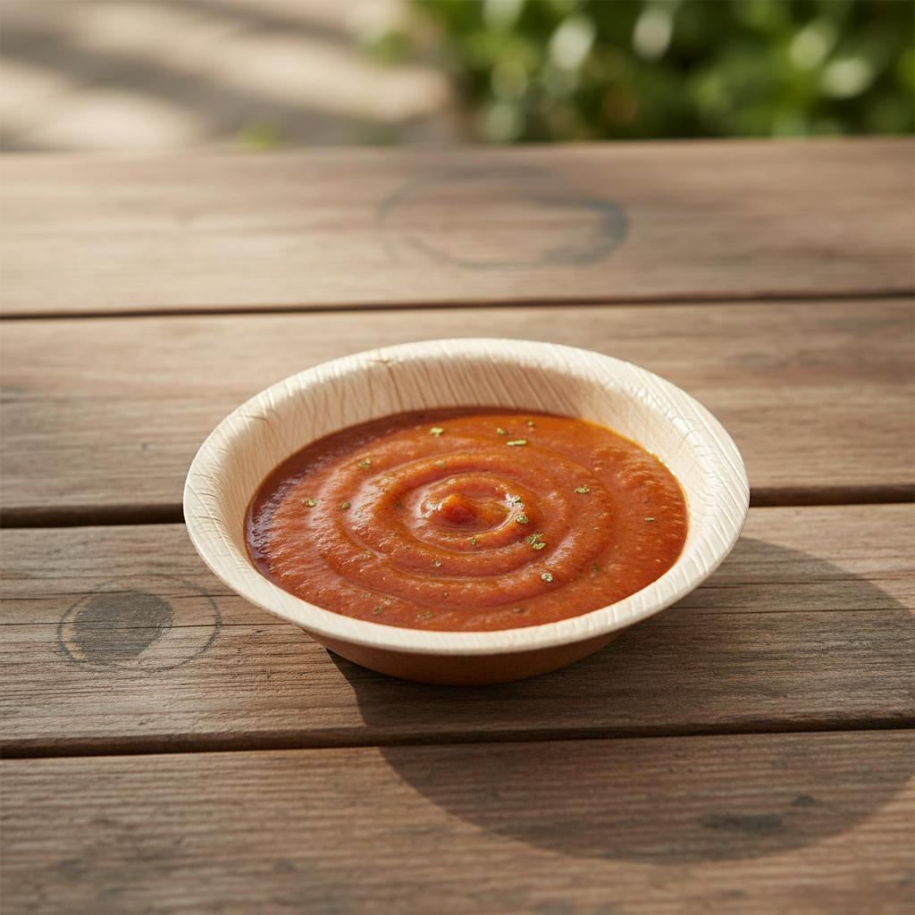 Round Palm Leaf Eco Friendly Mini Disposable Dip Bowls (0.5 oz.)