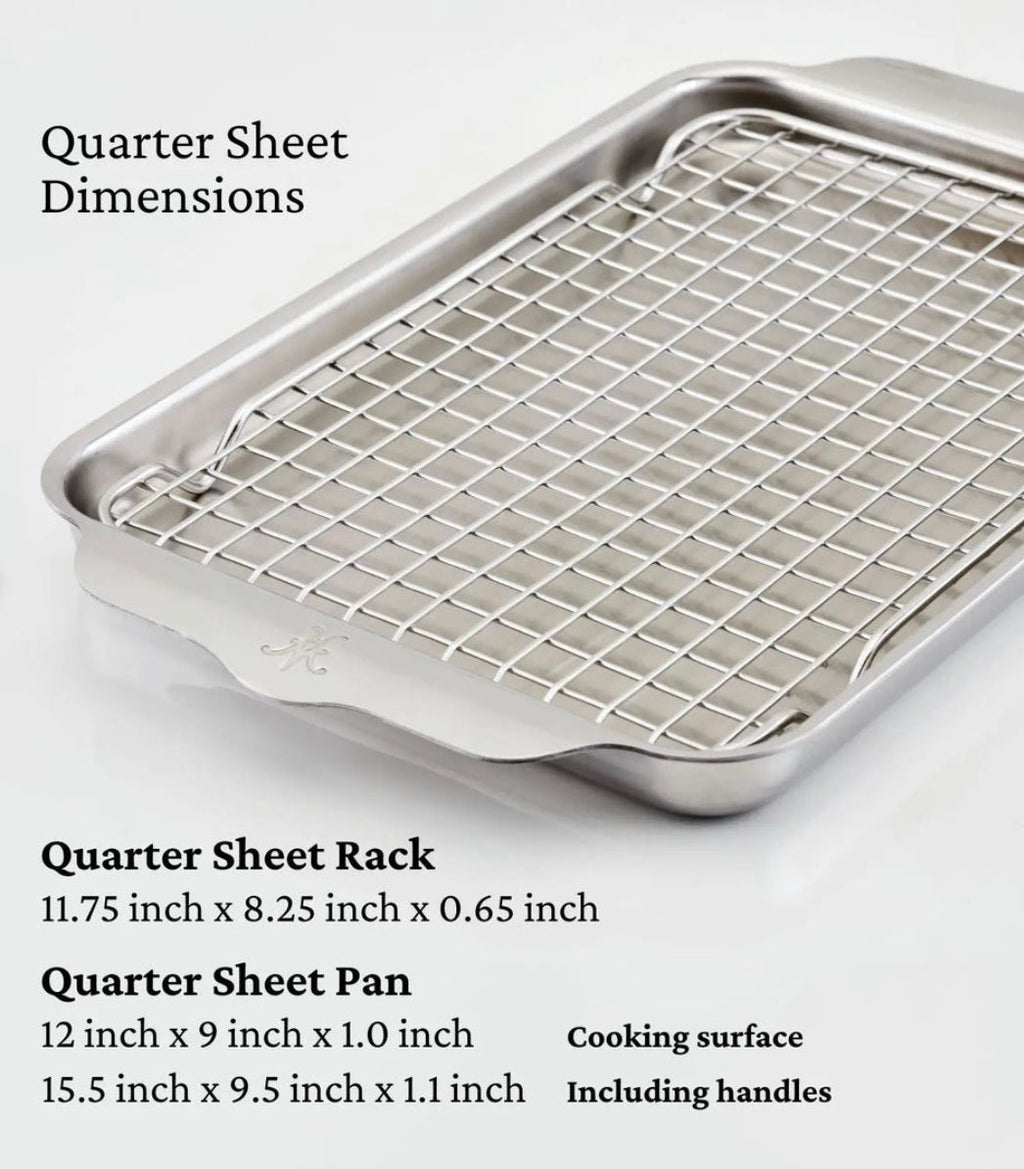 Hestan OvenBond Tri-ply Quarter Sheet Pan with Rack