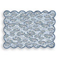 Scalloped Blue Oysters Vinyl Placemat