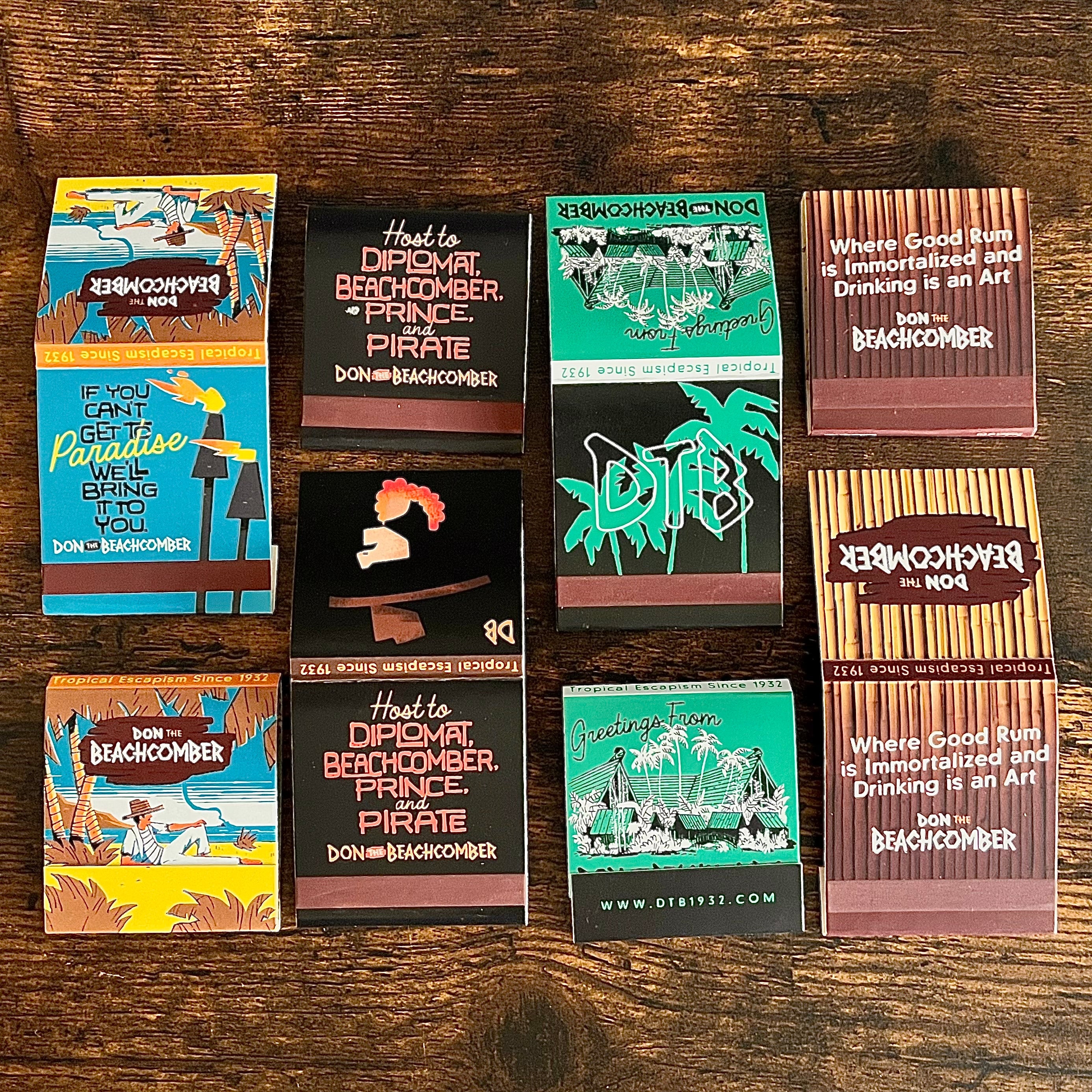 Don the Beachcomber Matchbook Set of Four