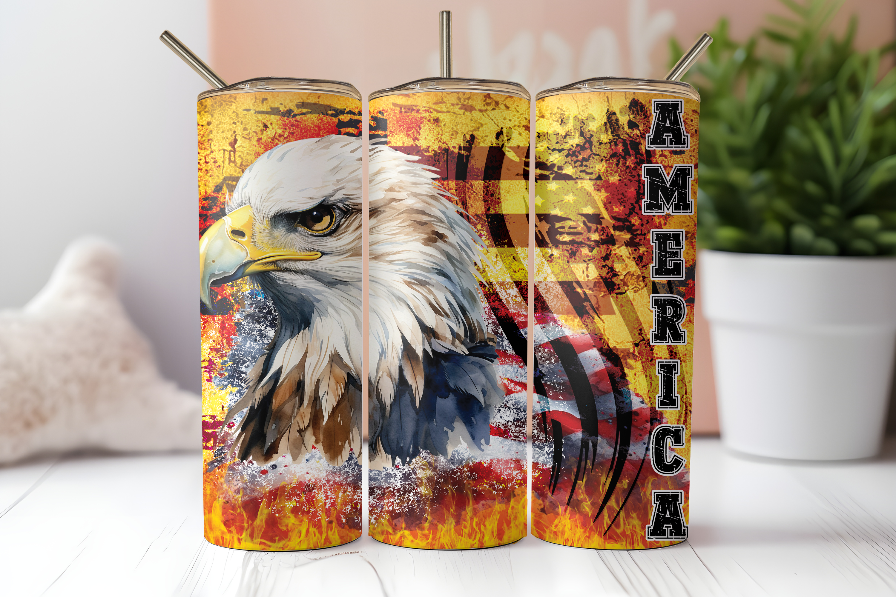 Digital Sublimation Designs - Fourth of July Tumbler Wraps
