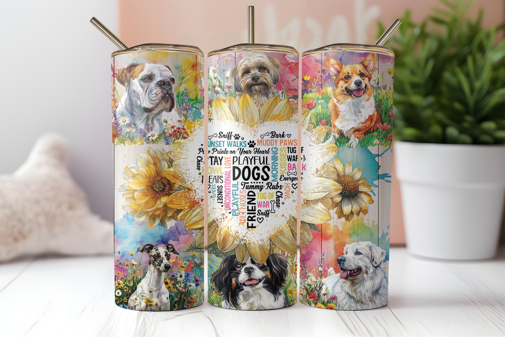 Digital Sublimation Designs - Puppy Pals Tumbler Wraps