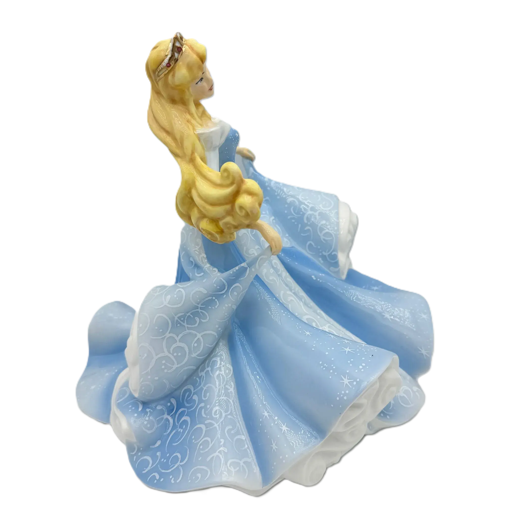 English Ladies Disney Sleeping Beauty Aurora Blue Figurine