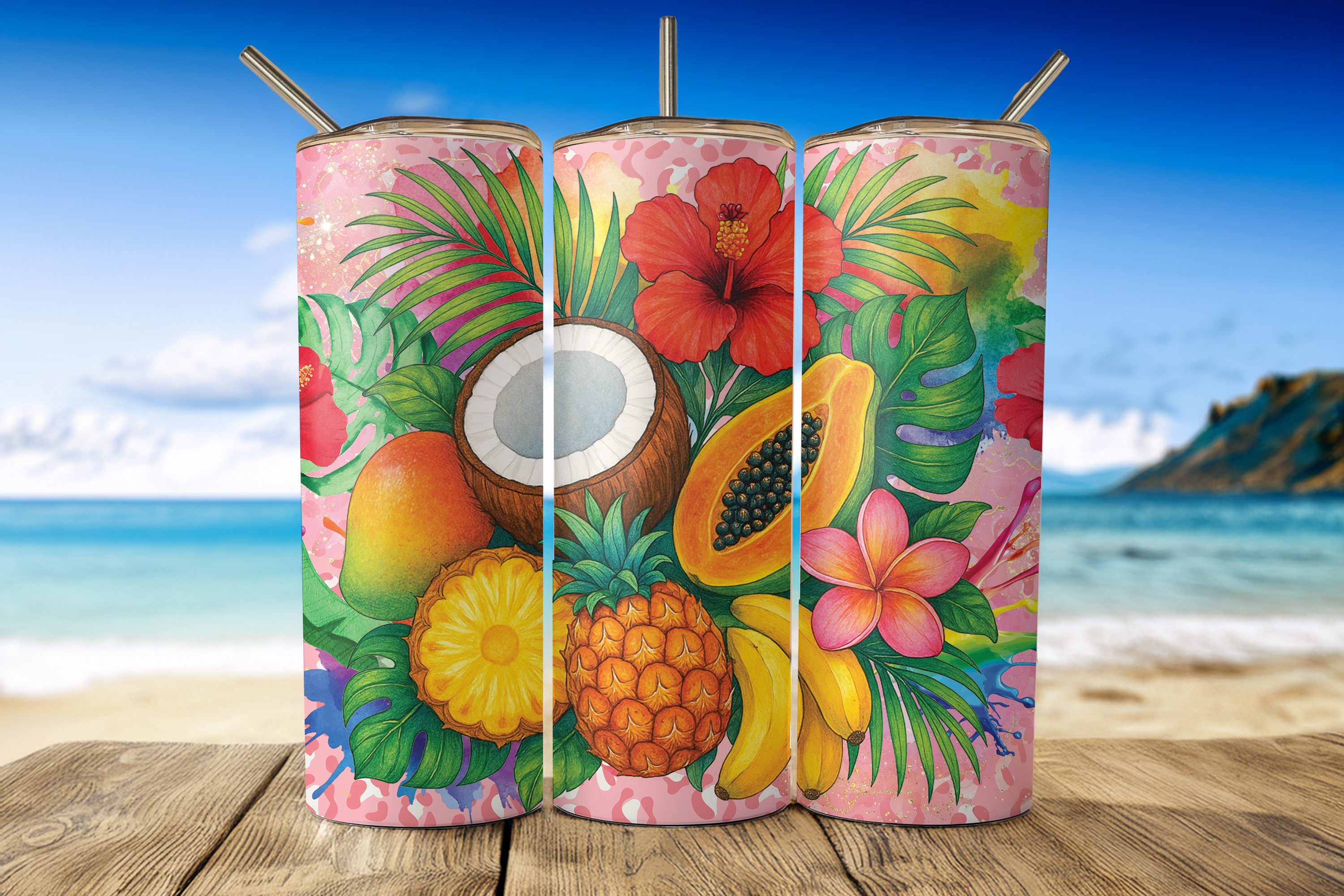 Assorted Ready to Press Sublimation Tumbler Prints (14 Pack) - Summer