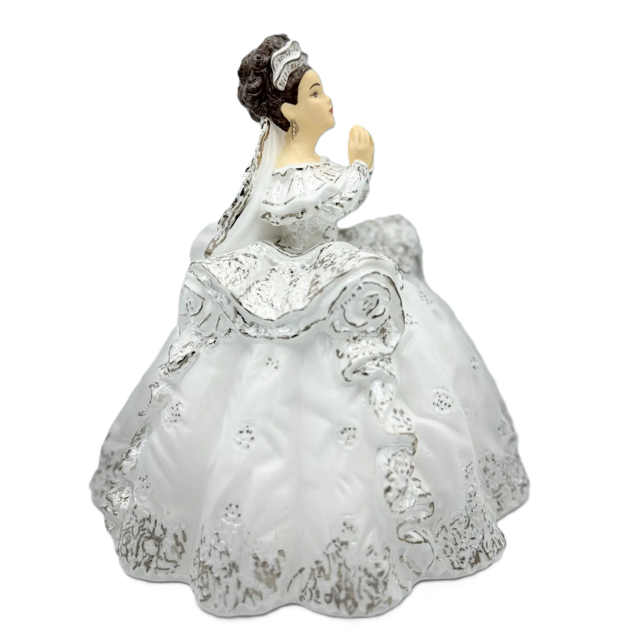 English Ladies Thelma Madine Little Prayer Communion Figurine : Brunette