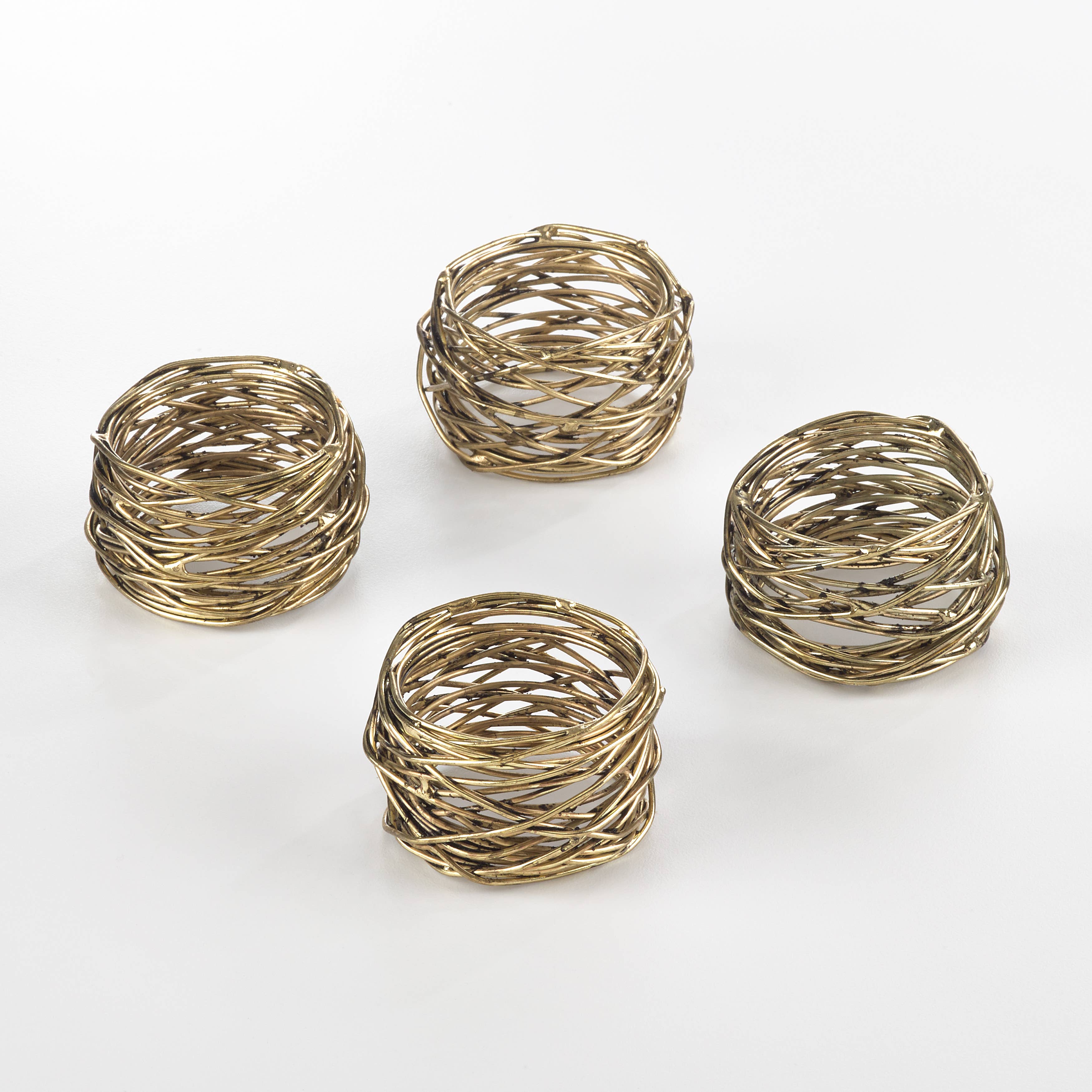 Metal Design Napkin Ring: Gold