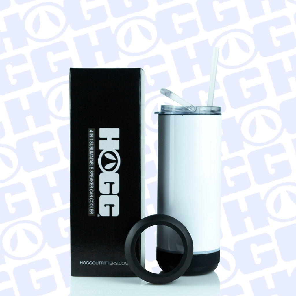 4 in 1 Sublimatable Speaker Can Cooler - Black Speaker