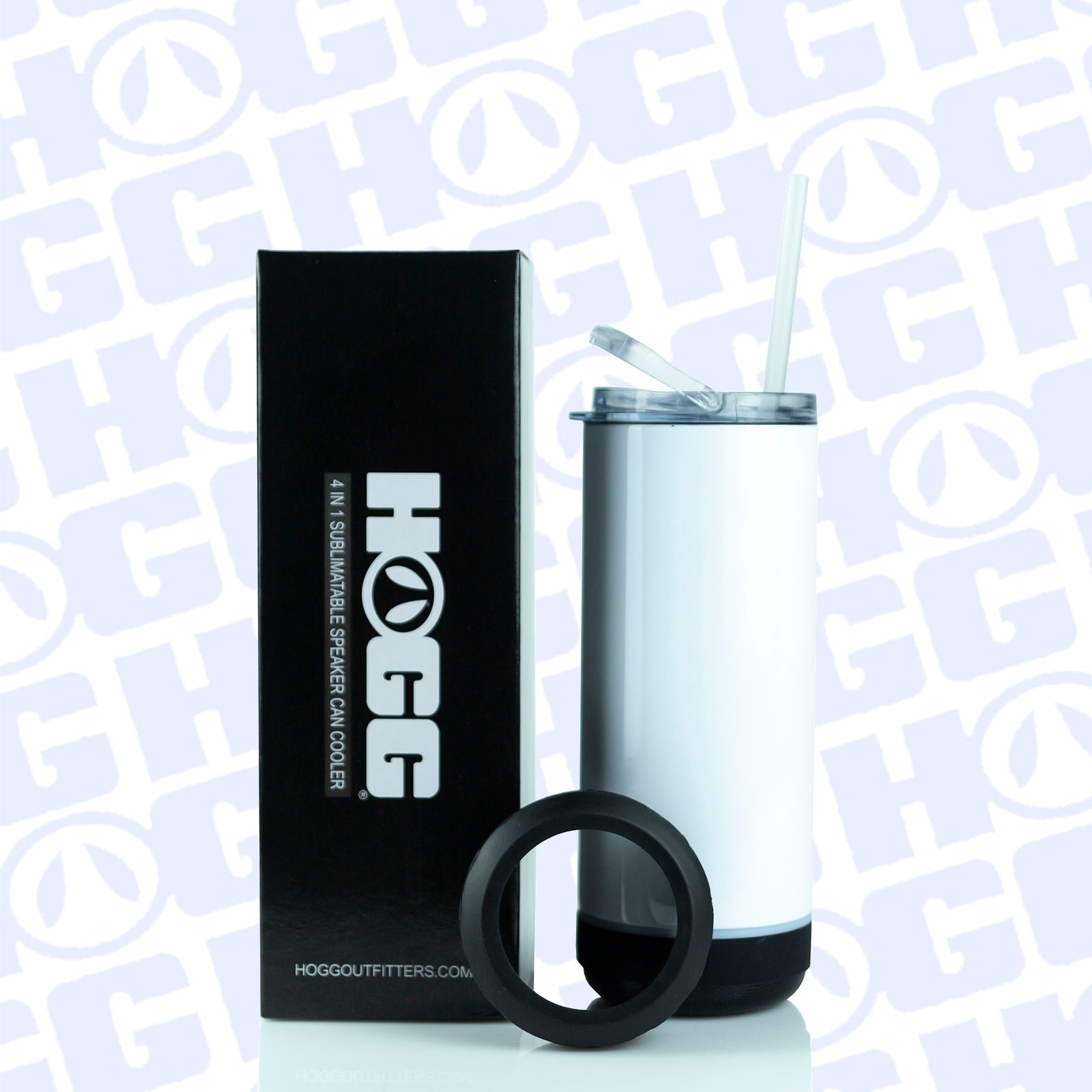 4 in 1 Sublimatable Speaker Can Cooler - Black Speaker