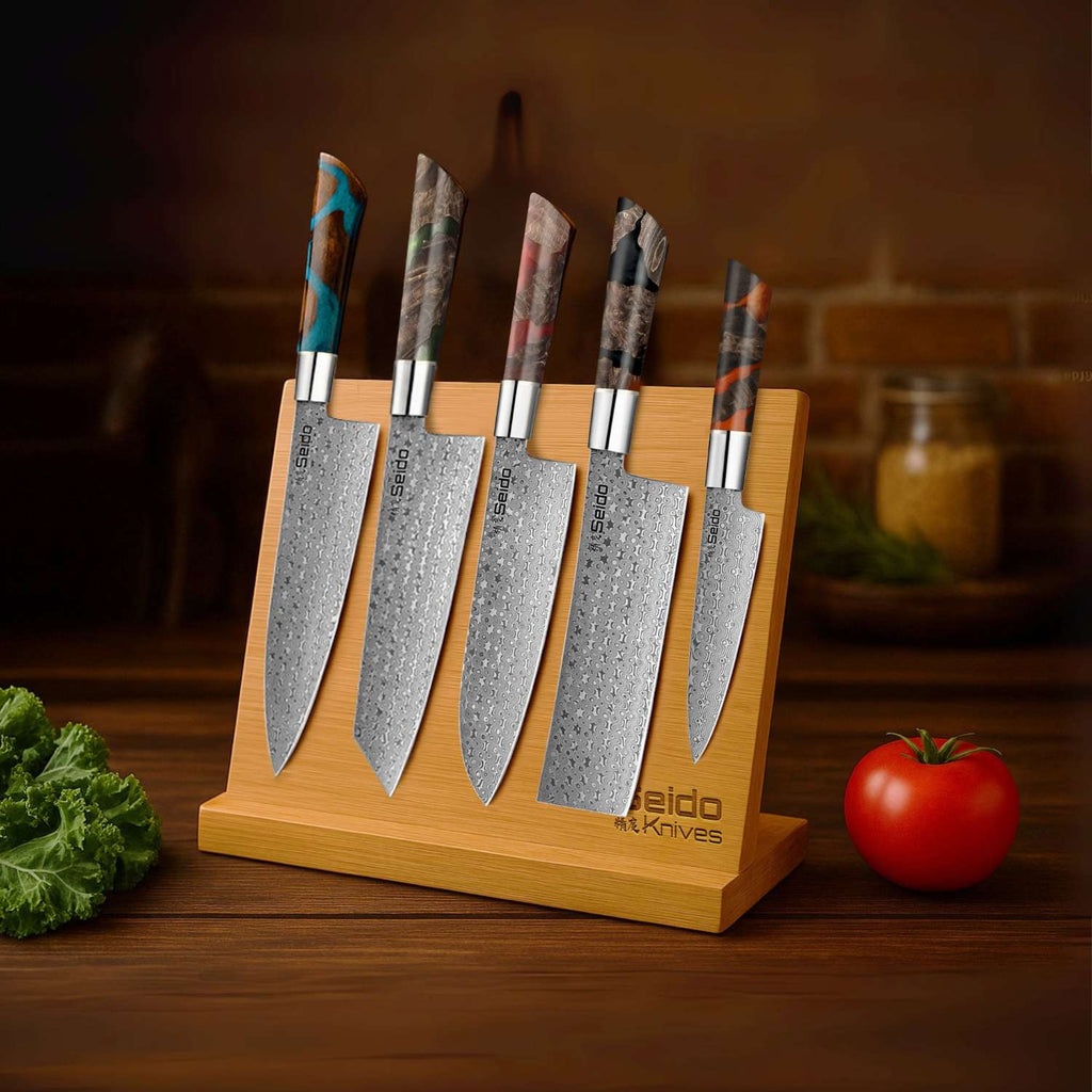 Shinko 5-piece 110 layer Damascus Knife Set