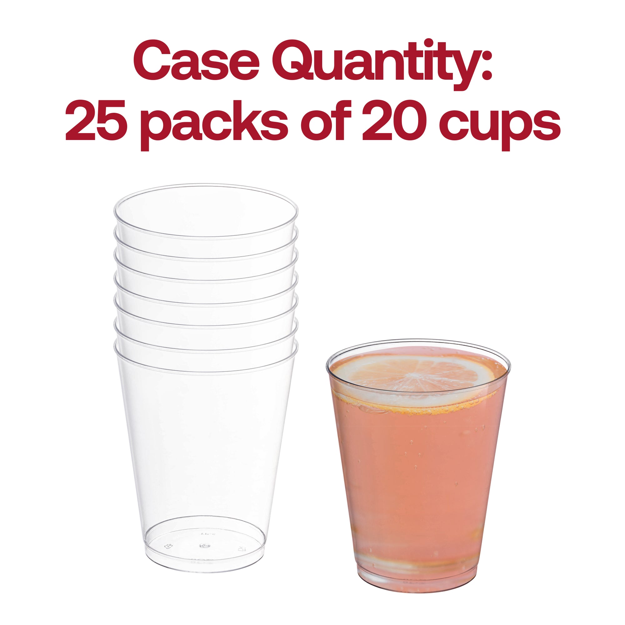 Crystal Clear Round Plastic Disposable Party Cups (8 oz. )
