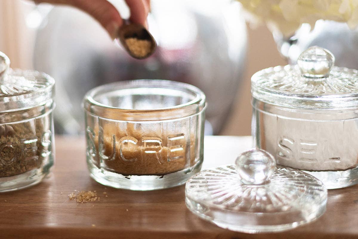 Bistro Glass Sugar Cellar with Scoop