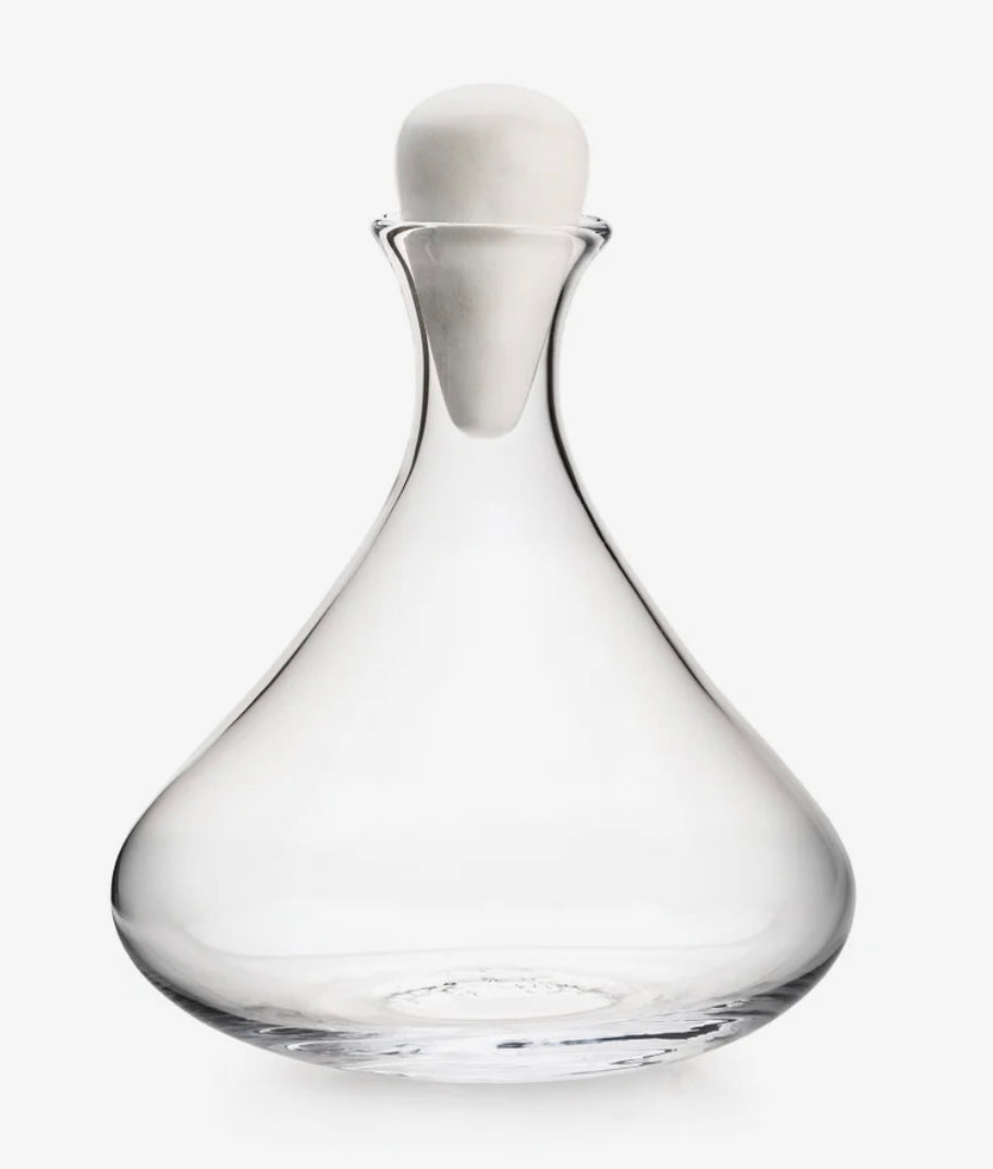Simon Pearce Vintner Wine Decanter With Marble Stopper