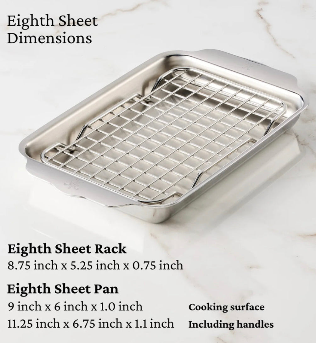 Hestan OvenBond Tri-ply Mini Eighth Sheet Pan with Rack