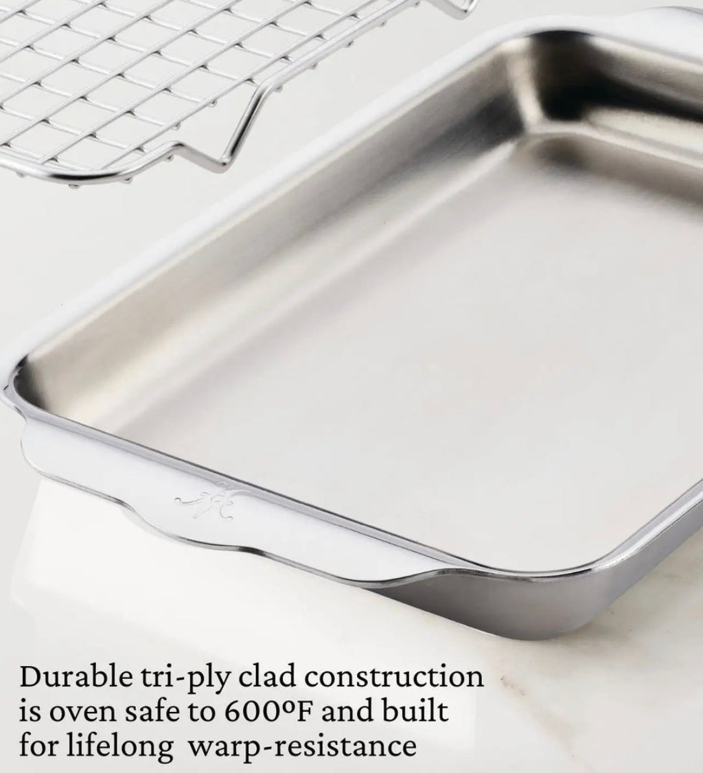 Hestan OvenBond Tri-ply Mini Eighth Sheet Pan with Rack