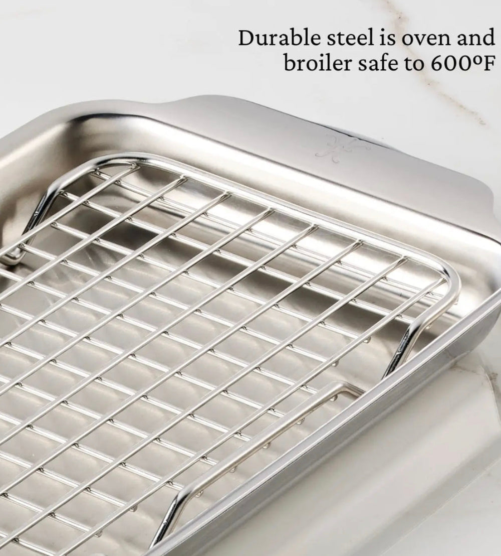 Hestan OvenBond Tri-ply Mini Eighth Sheet Pan with Rack