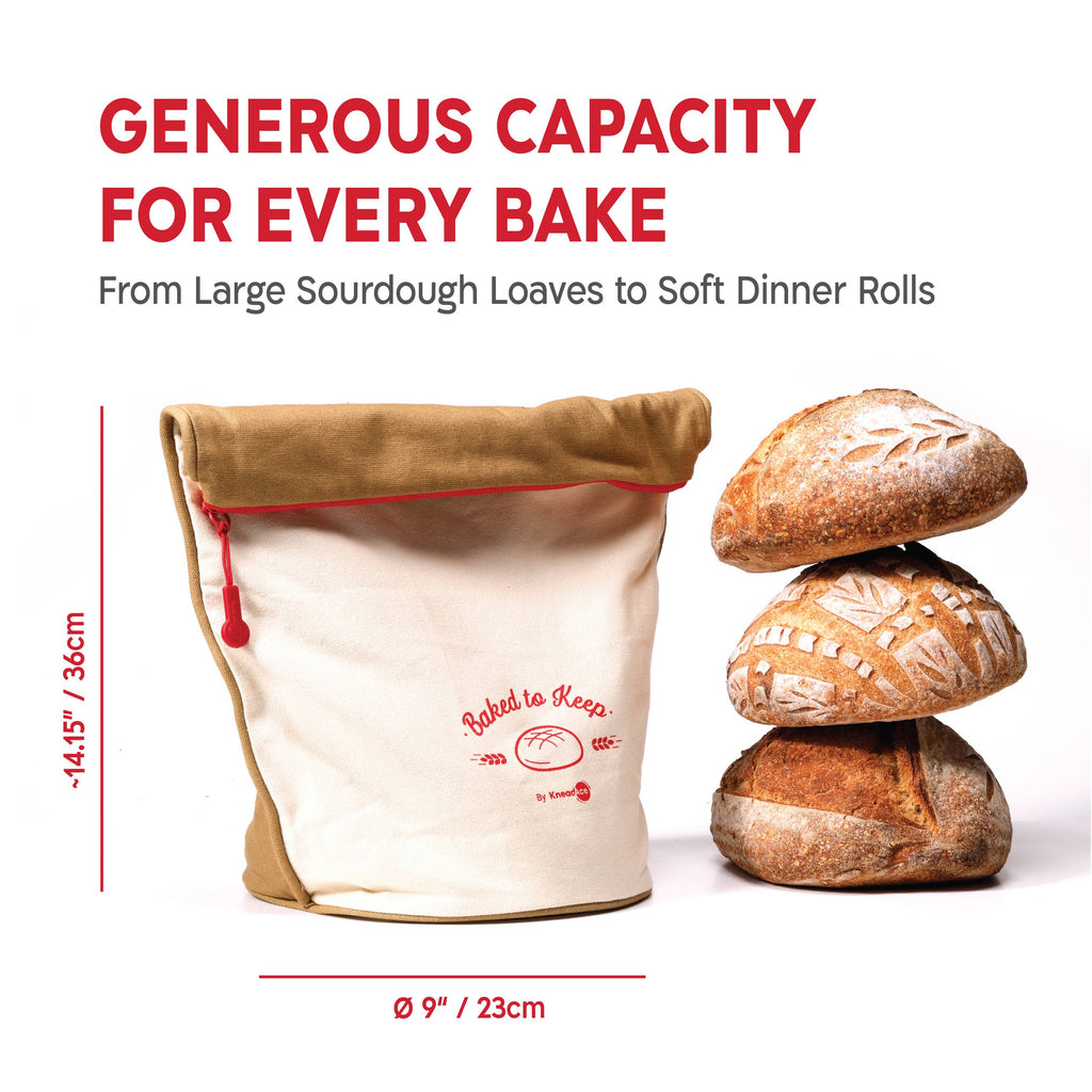 KneadAce Bread Bag: Beige / Off-White
